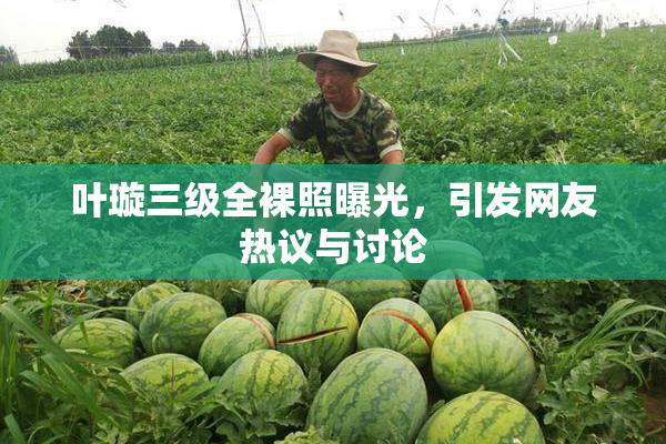 叶璇三级全裸照曝光，引发网友热议与讨论