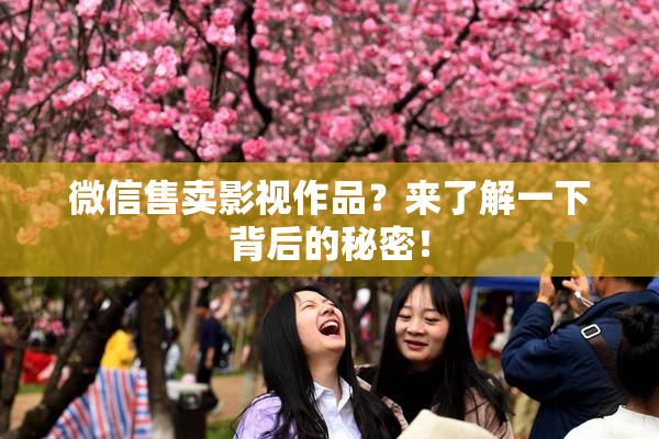 微信售卖影视作品？来了解一下背后的秘密！