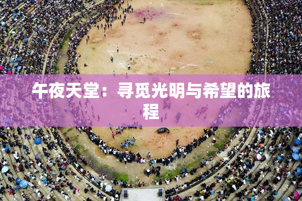 午夜天堂：寻觅光明与希望的旅程