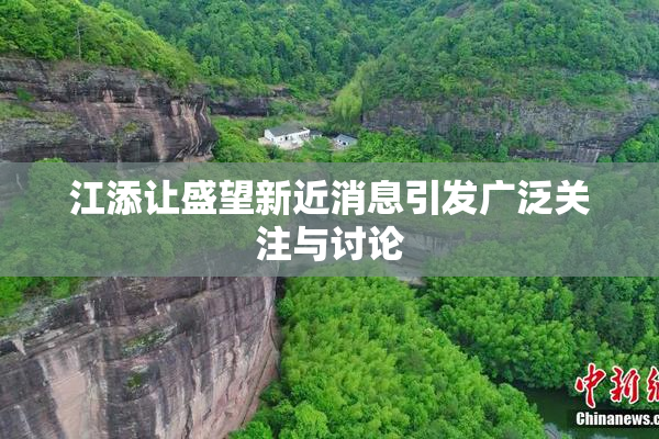 江添让盛望新近消息引发广泛关注与讨论