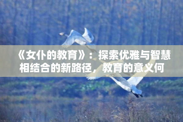 《女仆的教育》：探索优雅与智慧相结合的新路径，教育的意义何在？