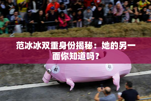 范冰冰双重身份揭秘：她的另一面你知道吗？