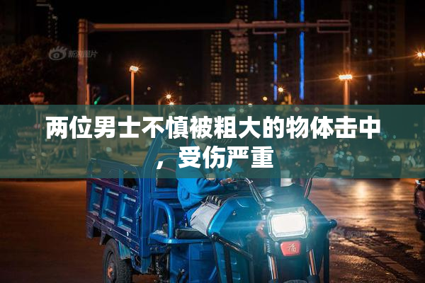 两位男士不慎被粗大的物体击中，受伤严重