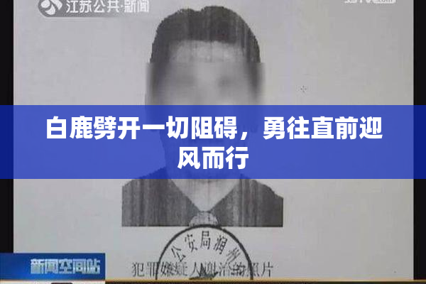 白鹿劈开一切阻碍，勇往直前迎风而行