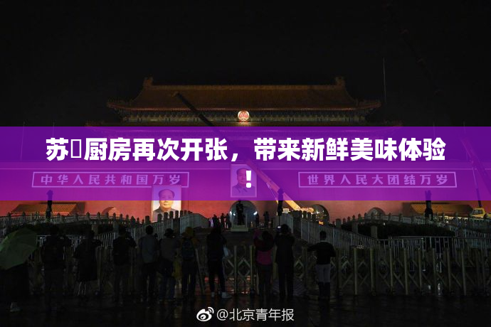 苏玥厨房再次开张，带来新鲜美味体验！