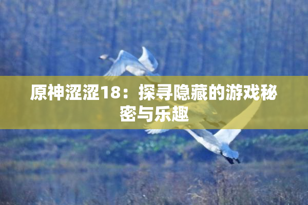原神涩涩18：探寻隐藏的游戏秘密与乐趣