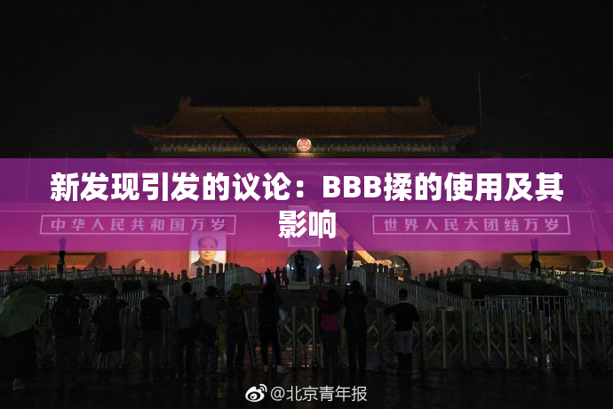 新发现引发的议论：BBB揉的使用及其影响
