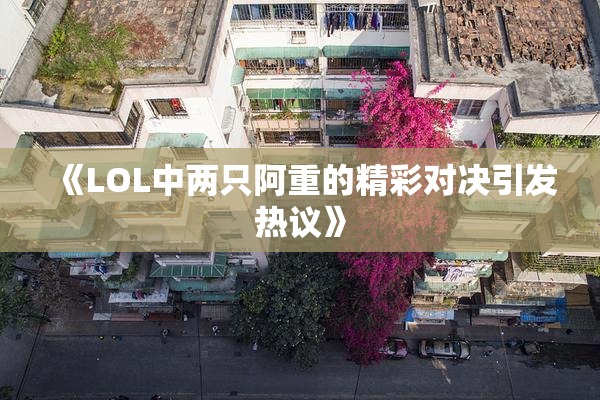 《LOL中两只阿重的精彩对决引发热议》