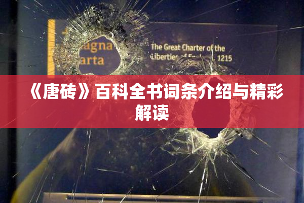 《唐砖》百科全书词条介绍与精彩解读