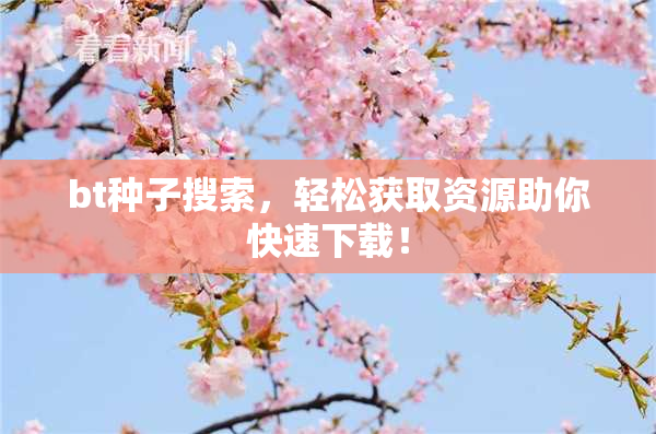 bt种子搜索，轻松获取资源助你快速下载！