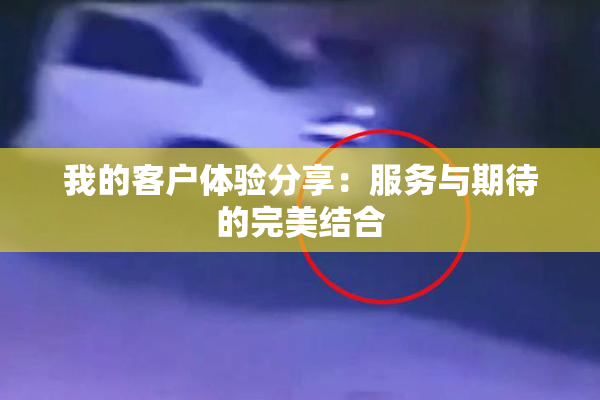我的客户体验分享：服务与期待的完美结合
