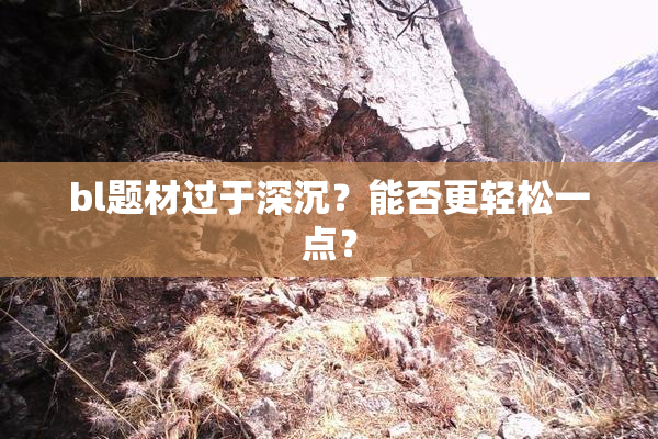 bl题材过于深沉？能否更轻松一点？
