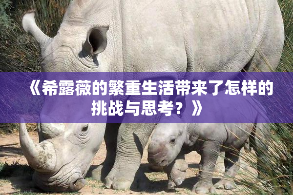 《希露薇的繁重生活带来了怎样的挑战与思考？》