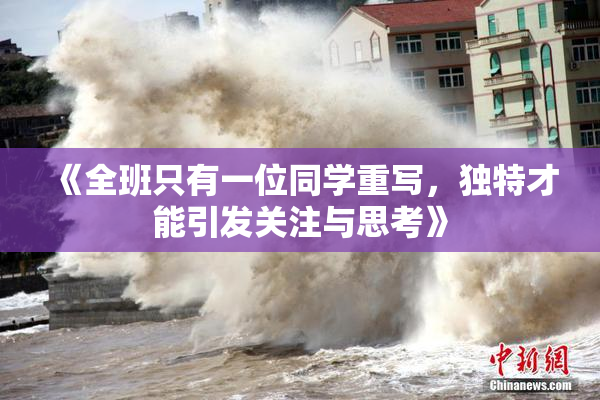 《全班只有一位同学重写，独特才能引发关注与思考》