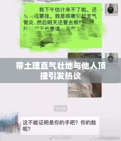 带土理直气壮地与他人顶撞引发热议