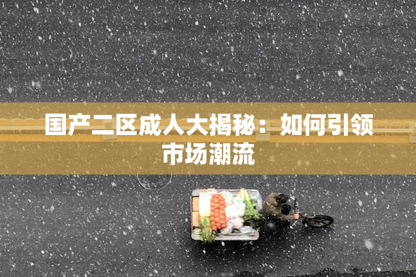 国产二区成人大揭秘：如何引领市场潮流