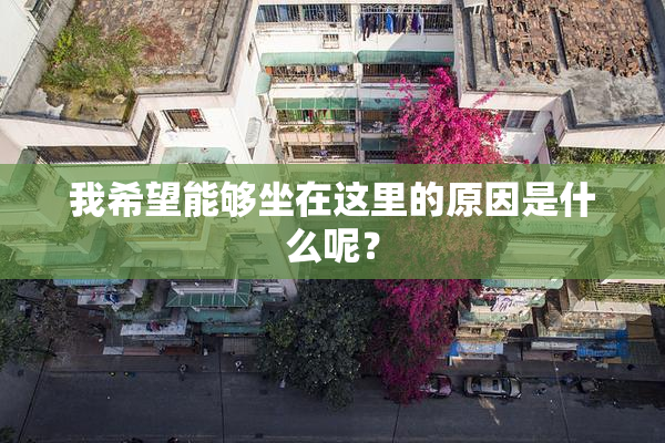 我希望能够坐在这里的原因是什么呢？