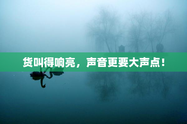 货叫得响亮，声音更要大声点！