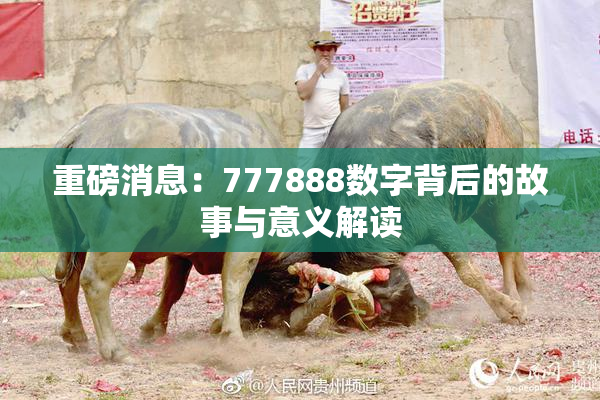 重磅消息：777888数字背后的故事与意义解读