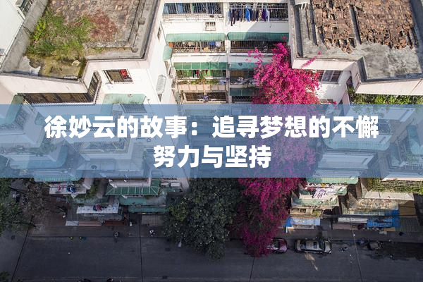 徐妙云的故事：追寻梦想的不懈努力与坚持