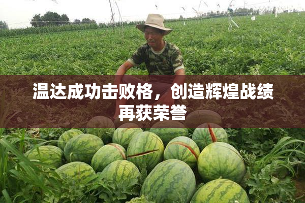 温达成功击败格，创造辉煌战绩再获荣誉