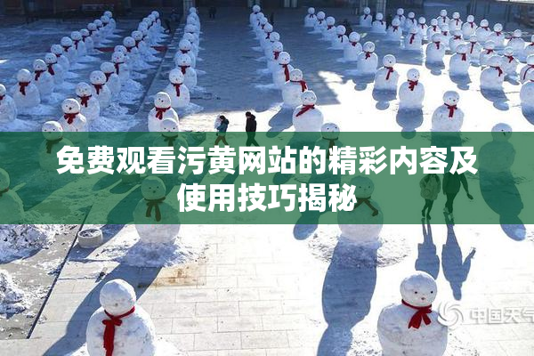 免费观看污黄网站的精彩内容及使用技巧揭秘