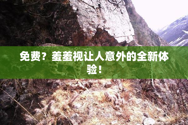 免费？羞羞视让人意外的全新体验！