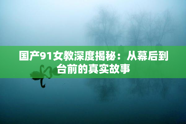 国产91女教深度揭秘：从幕后到台前的真实故事