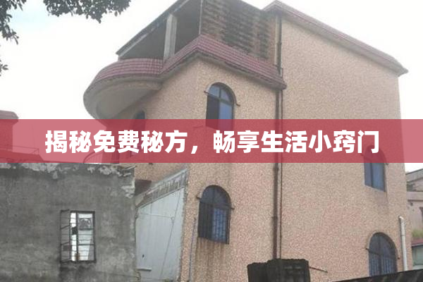 揭秘免费秘方，畅享生活小窍门