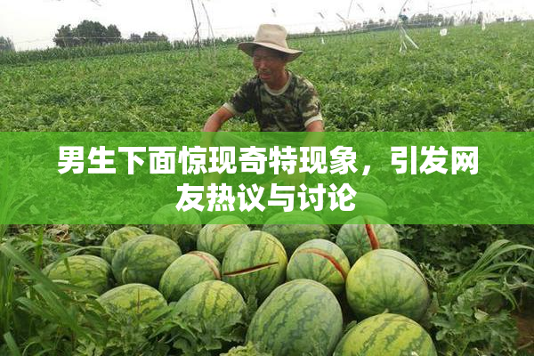 男生下面惊现奇特现象，引发网友热议与讨论