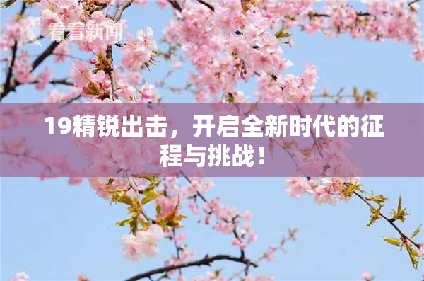 19精锐出击，开启全新时代的征程与挑战！