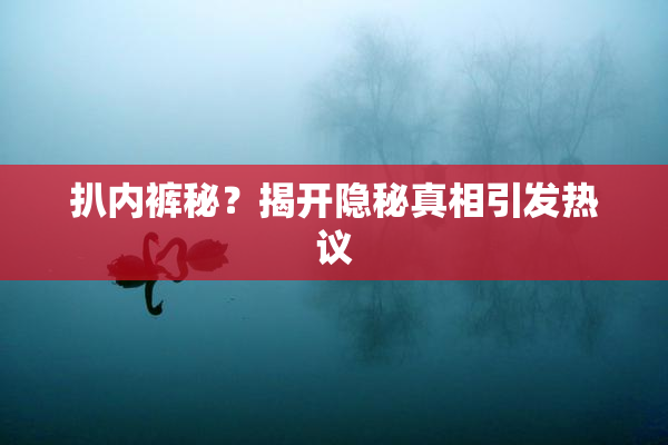 扒内裤秘？揭开隐秘真相引发热议