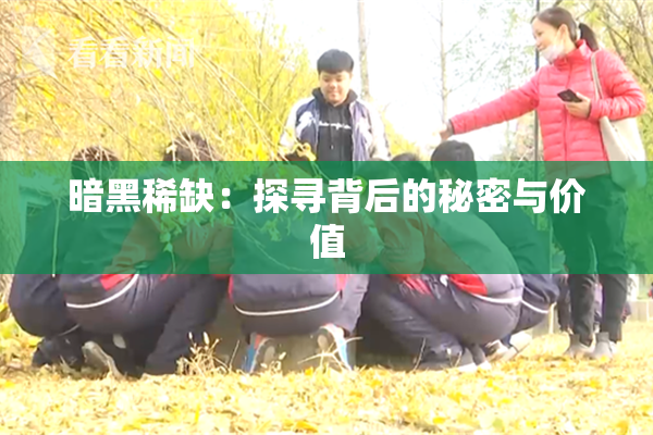 暗黑稀缺：探寻背后的秘密与价值