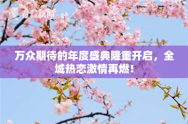 万众期待的年度盛典隆重开启，全城热恋激情再燃！