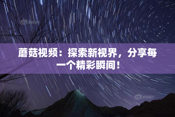 蘑菇视频：探索新视界，分享每一个精彩瞬间！