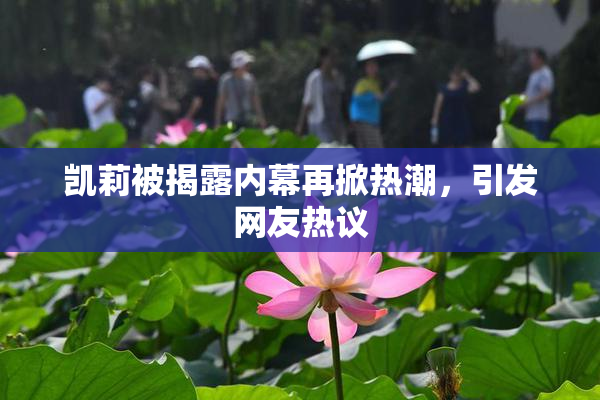 凯莉被揭露内幕再掀热潮，引发网友热议