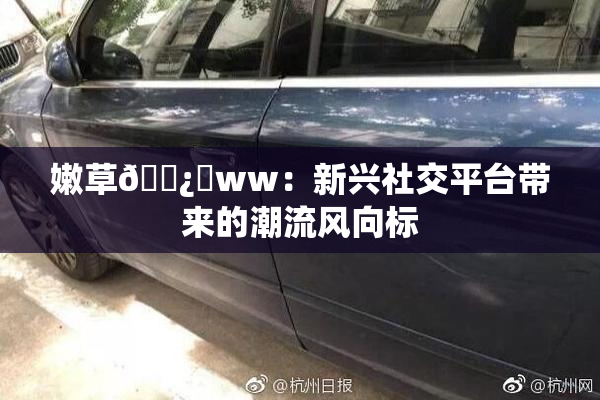 嫩草🌿‌ww：新兴社交平台带来的潮流风向标
