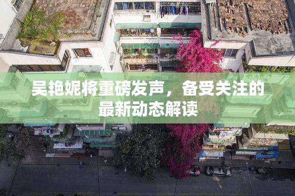 吴艳妮将重磅发声，备受关注的最新动态解读