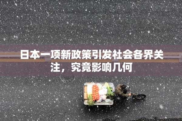 日本一项新政策引发社会各界关注，究竟影响几何