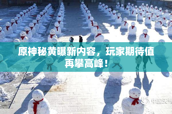 原神秘黄曝新内容，玩家期待值再攀高峰！