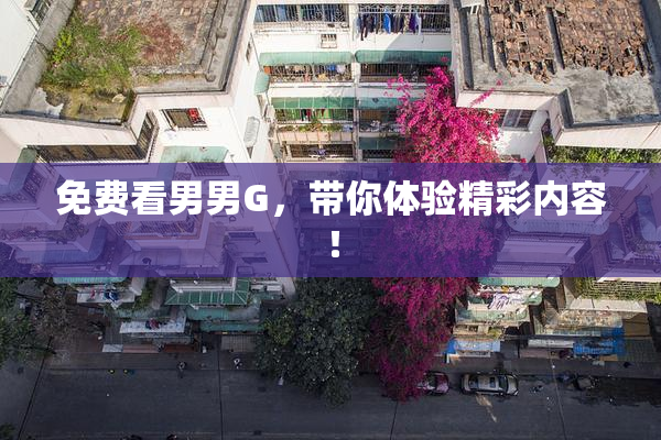 免费看男男G，带你体验精彩内容！