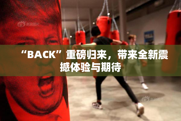 “BACK”重磅归来，带来全新震撼体验与期待