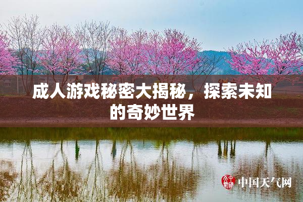 成人游戏秘密大揭秘，探索未知的奇妙世界