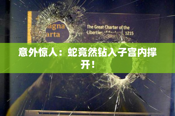 意外惊人：蛇竟然钻入子宫内撑开！