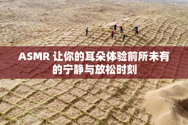 ASMR 让你的耳朵体验前所未有的宁静与放松时刻