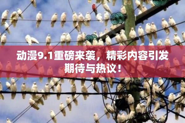 动漫9.1重磅来袭，精彩内容引发期待与热议！