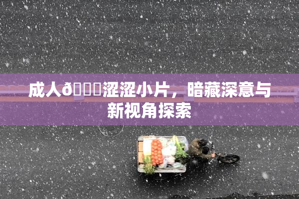 成人🔞涩涩小片，暗藏深意与新视角探索