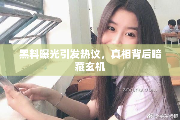 黑料曝光引发热议，真相背后暗藏玄机