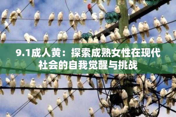 9.1成人黄：探索成熟女性在现代社会的自我觉醒与挑战