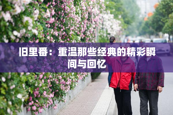 旧里番：重温那些经典的精彩瞬间与回忆